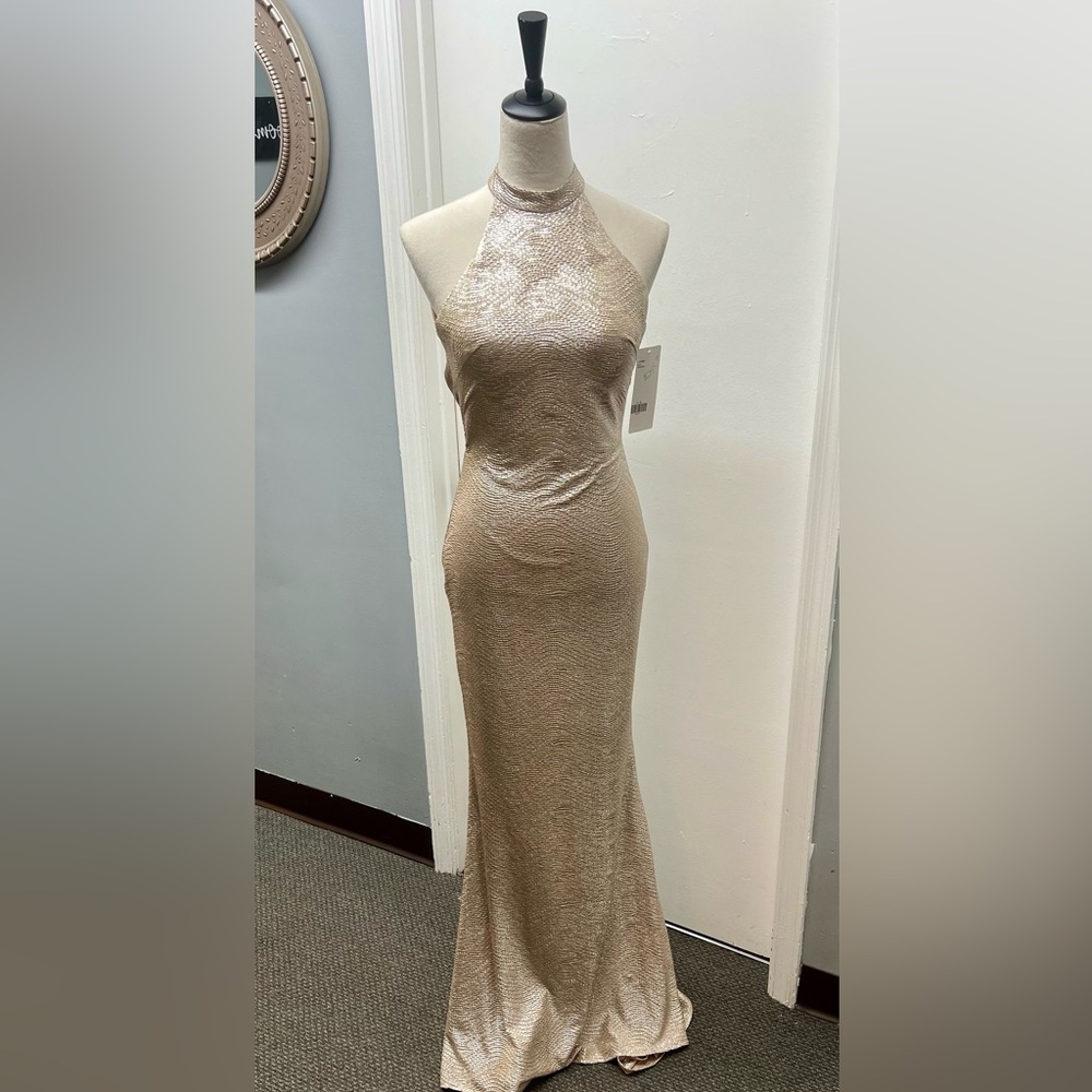 Studio 17 Strapless Gold Dress